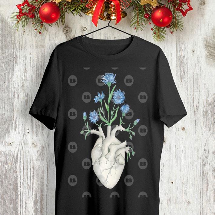39 1 2 - Fathers Day  Floral Heart Human Anatomy Cornflower Flower shirt