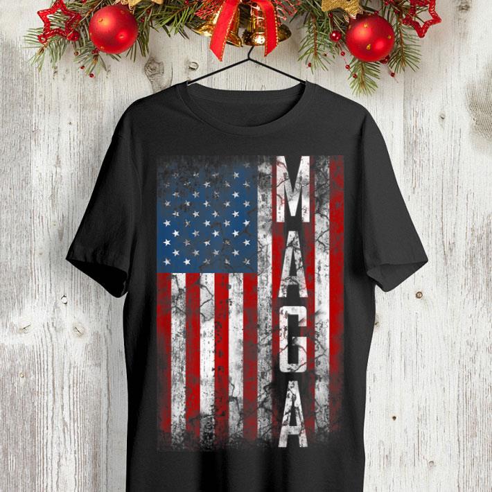 40 1 4 - Grunge MAGA American Flag shirt