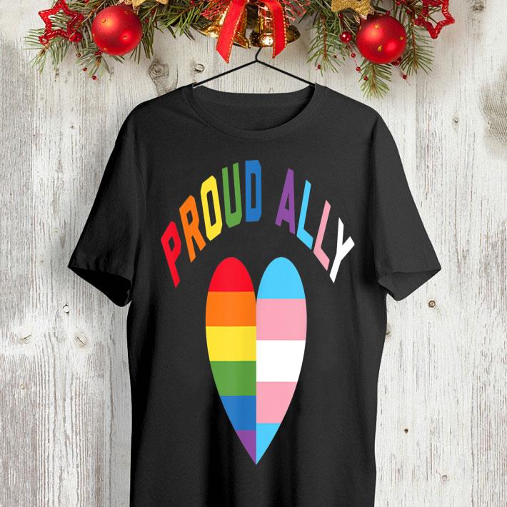 41 1 - Proud Ally LGBT Rainbow Heart shirt