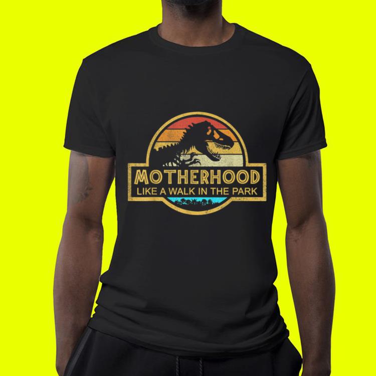 Motherhood Like A Walk In The Park Mother day Retro Sunset shirt 4 - Motherhood Like A Walk In The Park Mother day Retro Sunset shirt