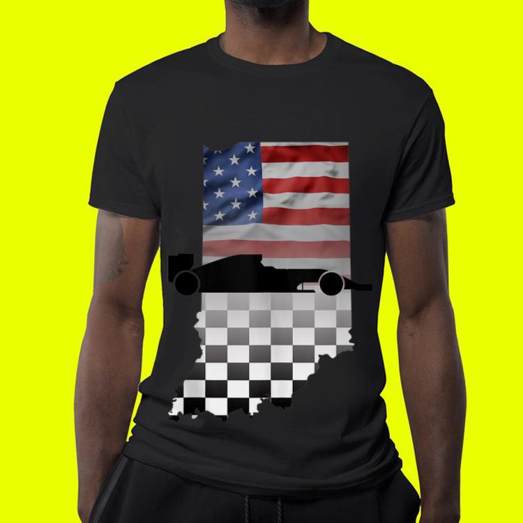 Racecar over Indiana American Flag shirt 4 - Racecar over Indiana American Flag shirt
