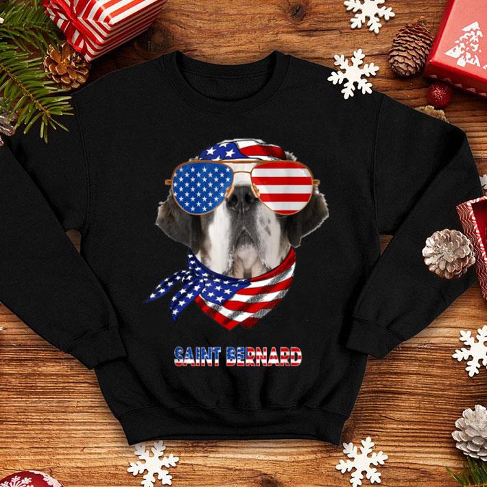 American Flag Saint Bernard Dog Lover shirt 4 - American Flag Saint Bernard Dog Lover shirt