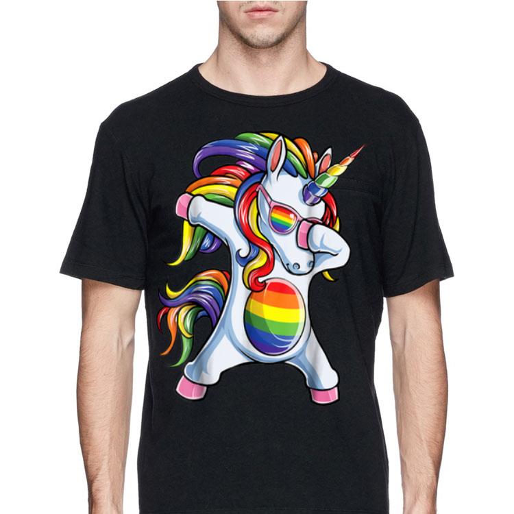 Dabbing Unicorn Gay Pride Lgbt Lesbian Rainbow Flag shirt 4 - Dabbing Unicorn Gay Pride Lgbt Lesbian Rainbow Flag shirt