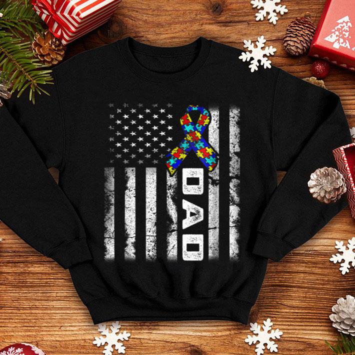 Dad Autism Awareness American flag Father Day shirt 4 - Dad Autism Awareness American flag Father Day shirt