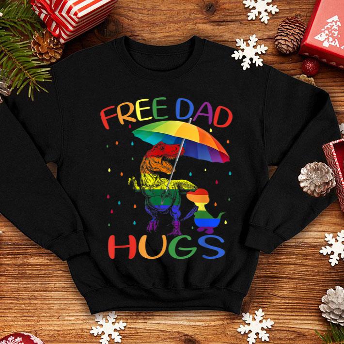Mens Free Dad Hugs LGBT Dad Saurus Rainbow shirt 4 - Mens Free Dad Hugs LGBT Dad Saurus Rainbow shirt
