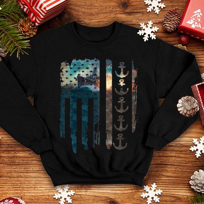 US Navy American Flag With Battleship shirt 4 - US Navy American Flag With Battleship shirt