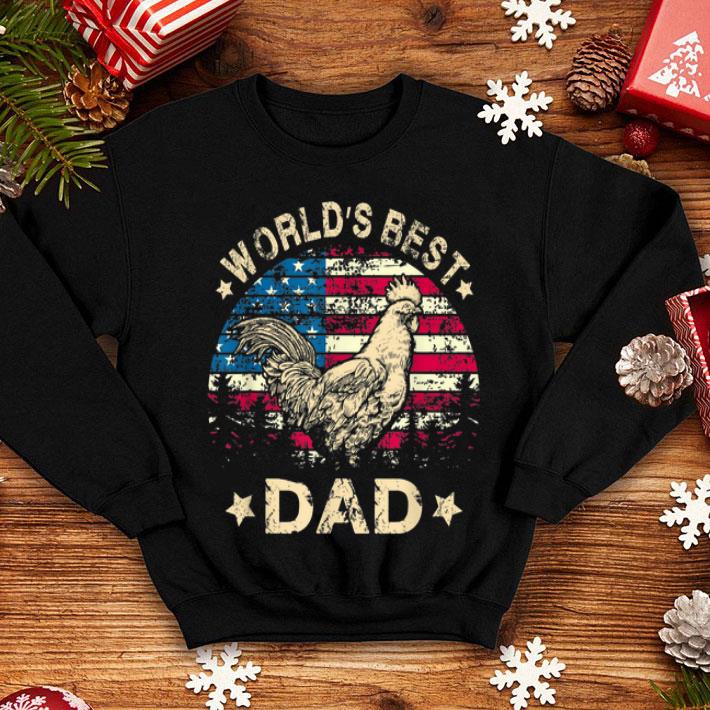 World Best Rooster Dad 4th Of July American Flag shirt 4 - World Best Rooster Dad 4th Of July American Flag shirt