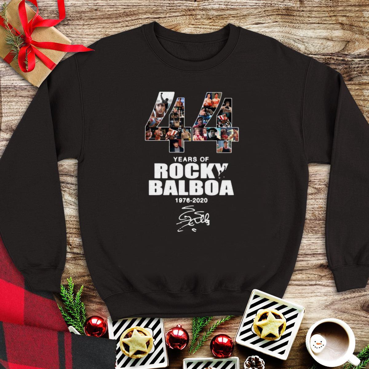 44 Years Of Rocky Balboa 1976 2020 signature sweater 1 - 44 Years Of Rocky Balboa 1976-2020 signature sweater