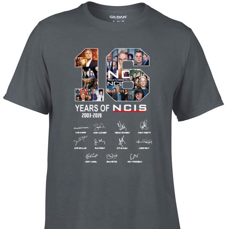 Awesome 16 Years Of NCIS Signature shirt 1 - Awesome 16 Years Of NCIS Signature shirt
