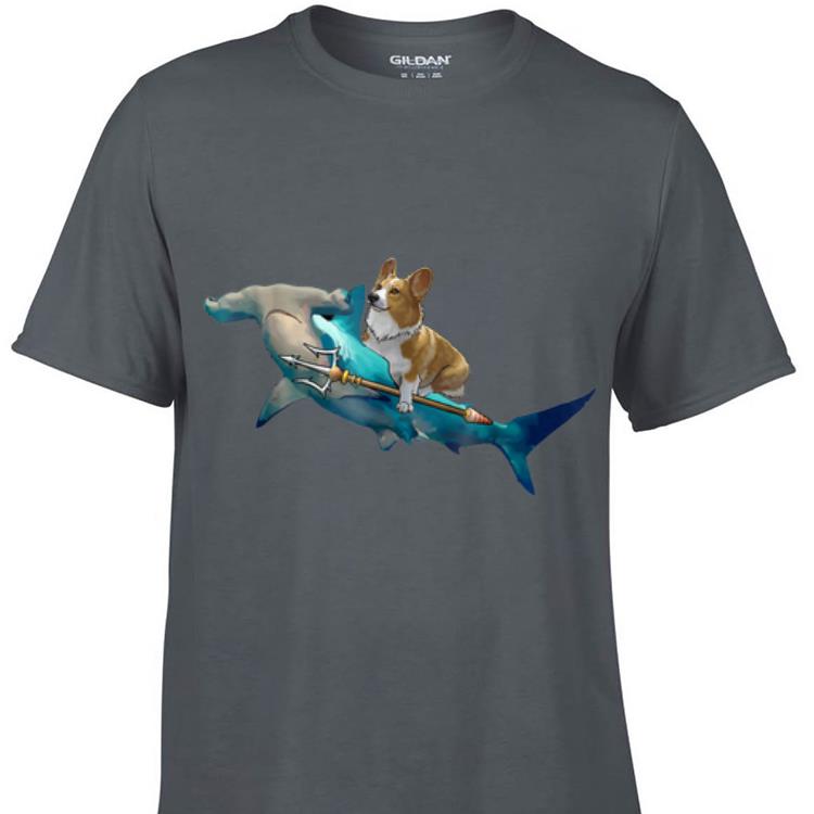 Awesome Corgi Riding a Hammerhead shark shirt 1 - Awesome Corgi Riding a Hammerhead shark shirt