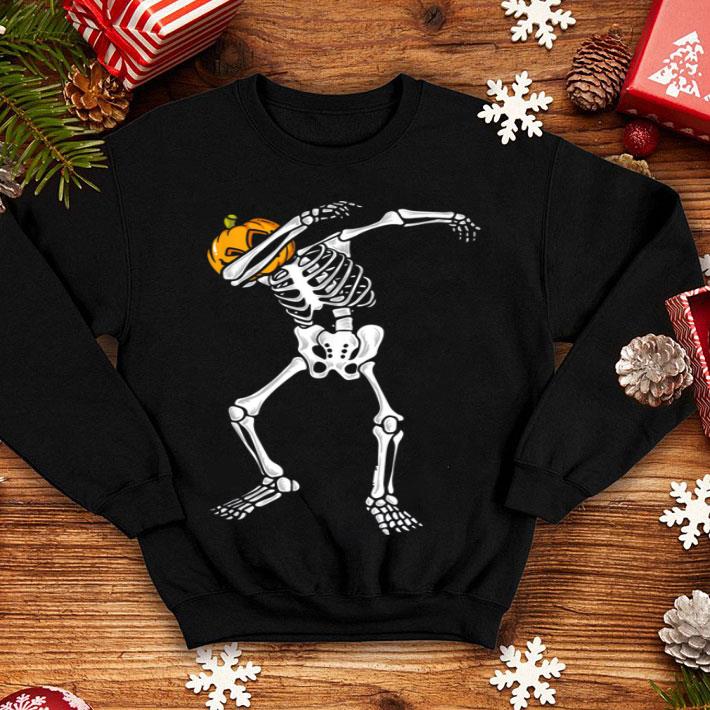 Awesome Dabbing Skeleton Pumpkin Halloween Dab Boys Kids shirt 4 - Awesome Dabbing Skeleton Pumpkin Halloween Dab Boys Kids shirt