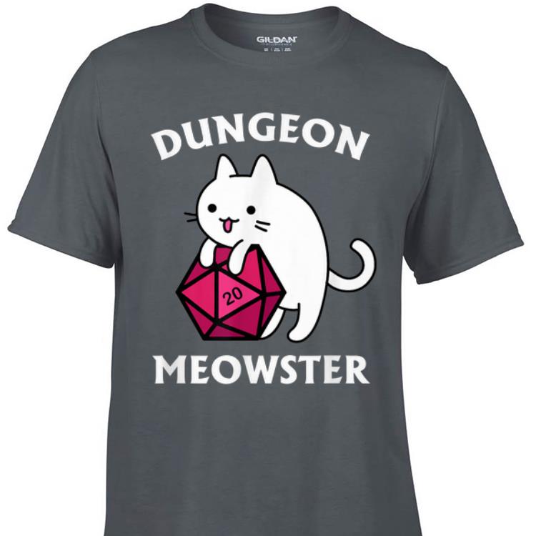 Awesome Dungeon Meowster DnD Gamer Cat D20 shirt 1 - Awesome Dungeon Meowster DnD Gamer Cat D20 shirt