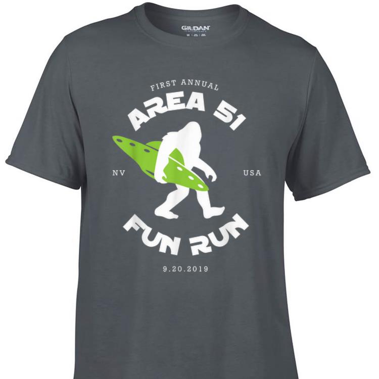 Awesome First Annual Area 51 Fun Run Bigfoot Ufo shirt 1 - Awesome First Annual Area 51 Fun Run Bigfoot Ufo shirt