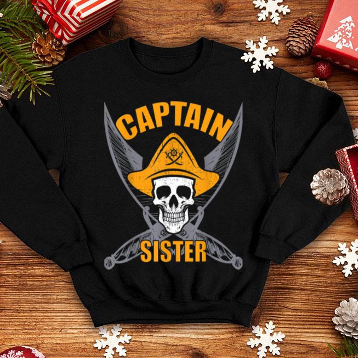 Funny Pirate Captain Sister Funny Halloween Party Costume Gift shirt 4 - Funny Pirate Captain Sister Funny Halloween Party Costume Gift shirt