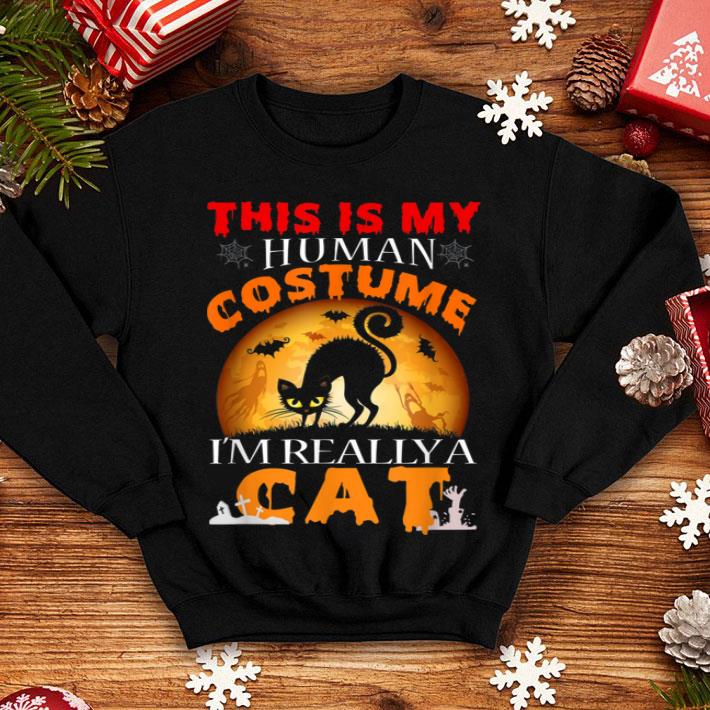 Nice This Is My Human Costume I m Really A Cat Halloween Costume shirt 4 - Nice This Is My Human Costume I'm Really A Cat Halloween Costume shirt