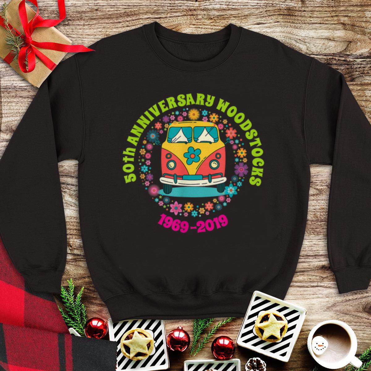 Woodstocks 50th Anniversary Peace Bus 1969 2019 sweater 1 - Woodstocks 50th Anniversary Peace Bus 1969 2019 sweater