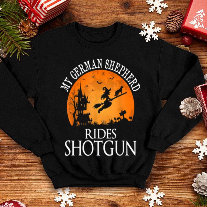 Awesome German Shepherd Rides Shotgun Dog Lover Halloween Party shirt 4 - Awesome German Shepherd Rides Shotgun Dog Lover Halloween Party shirt