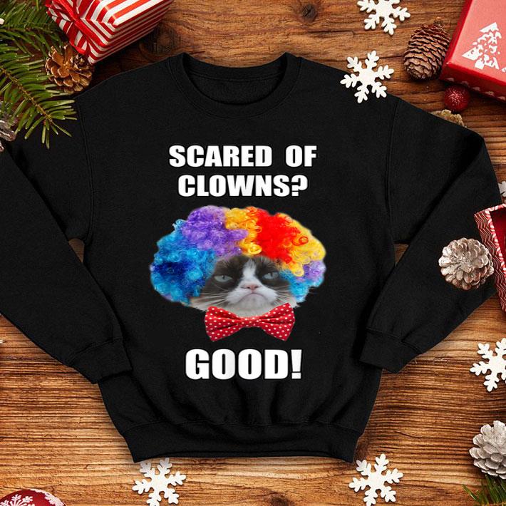 Beautiful Grumpy Cat Halloween Scared Of Clowns Good Graphic shirt 4 1 - Beautiful Grumpy Cat Halloween Scared Of Clowns Good Graphic shirt