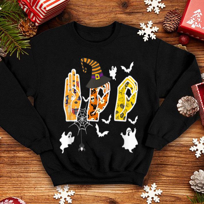 Beautiful Halloween Boo Sign Language shirt 4 - Beautiful Halloween Boo Sign Language shirt