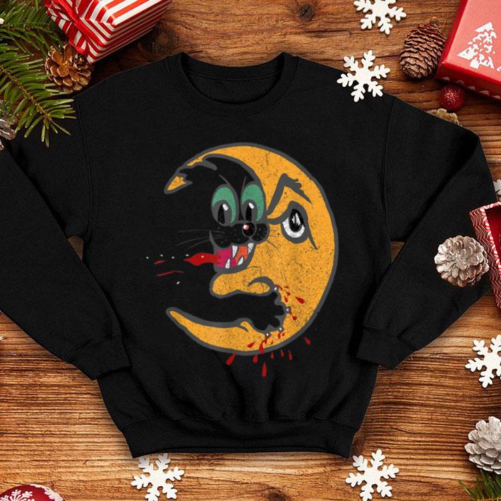 Hot Retro Creepy Cat Bloody Moon Attack Funny Horror shirt 4 - Hot Retro Creepy Cat Bloody Moon Attack Funny Horror shirt