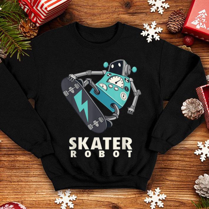 Nice Skater Robot Skateboarder Geek Robotics Tee shirt 4 - Nice Skater Robot - Skateboarder Geek Robotics Tee shirt