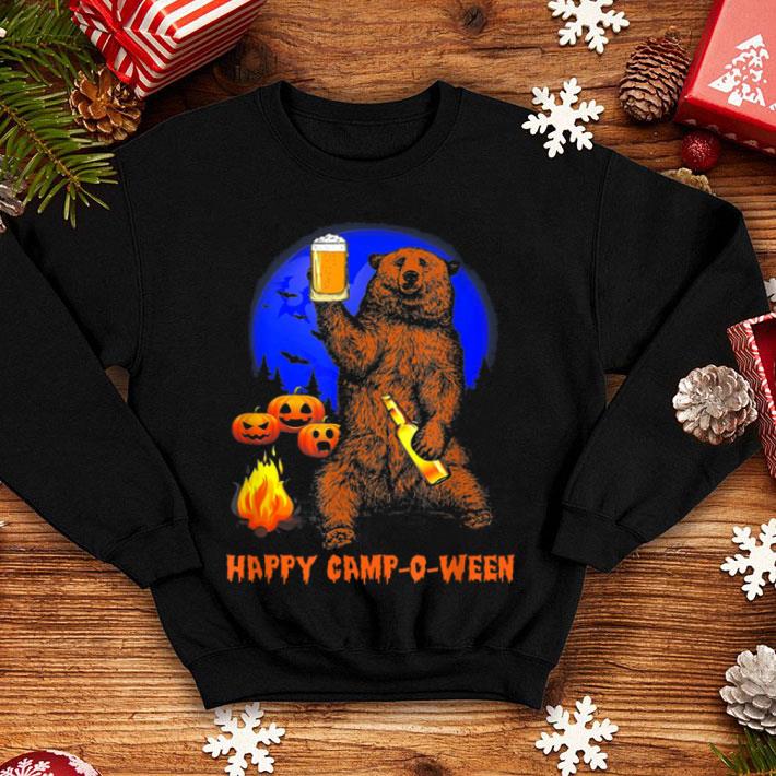 Official Happy Camp o ween Funny Pumpkin Bear Moon Halloween Camping shirt 4 - Official Happy Camp-o-ween Funny Pumpkin Bear Moon Halloween Camping shirt