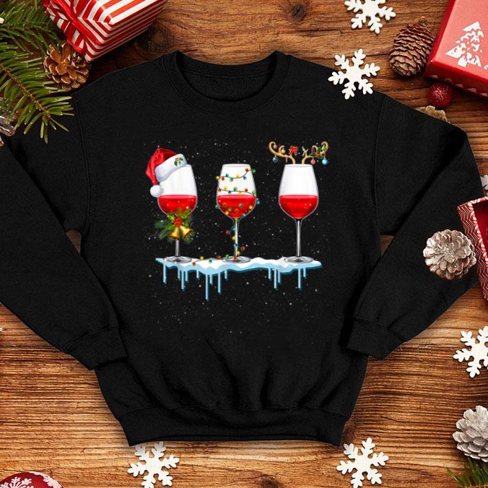 Top Three Glass of Red Wine Santa Hat Christmas For Men Women shirt 4 - Top Three Glass of Red Wine Santa Hat Christmas For Men Women shirt