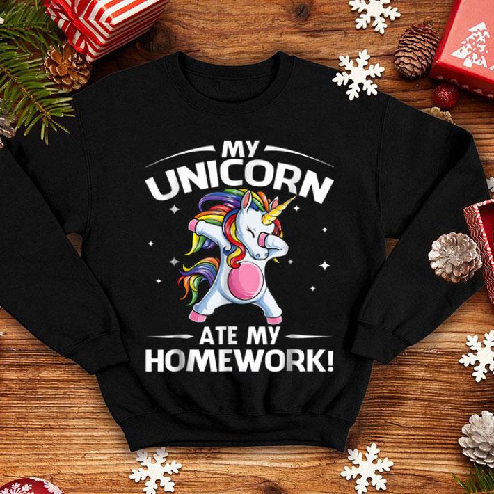 Top Unicorn Ate My Homework Back To School for Girls shirt 4 - Top Unicorn Ate My Homework Back To School for Girls shirt