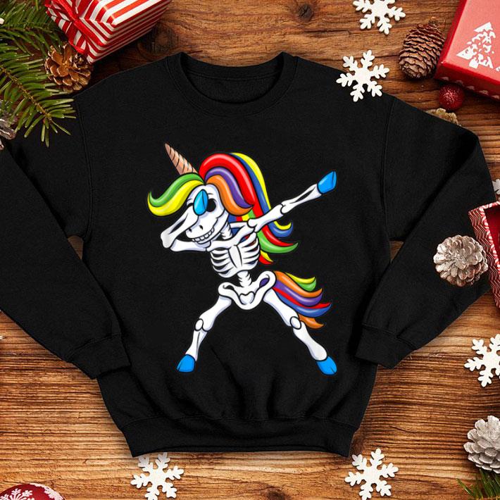 Beautiful Dabbing Skeleton Unicorn Kids Girls Halloween Gift Dab shirt 4 - Beautiful Dabbing Skeleton Unicorn Kids Girls Halloween Gift Dab shirt