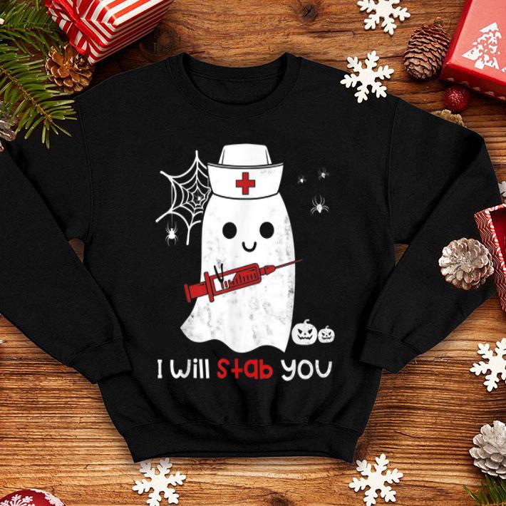 Beautiful Nurse ghost I will stab you funny Halloween Gift shirt 4 - Beautiful Nurse ghost I will stab you funny Halloween Gift shirt