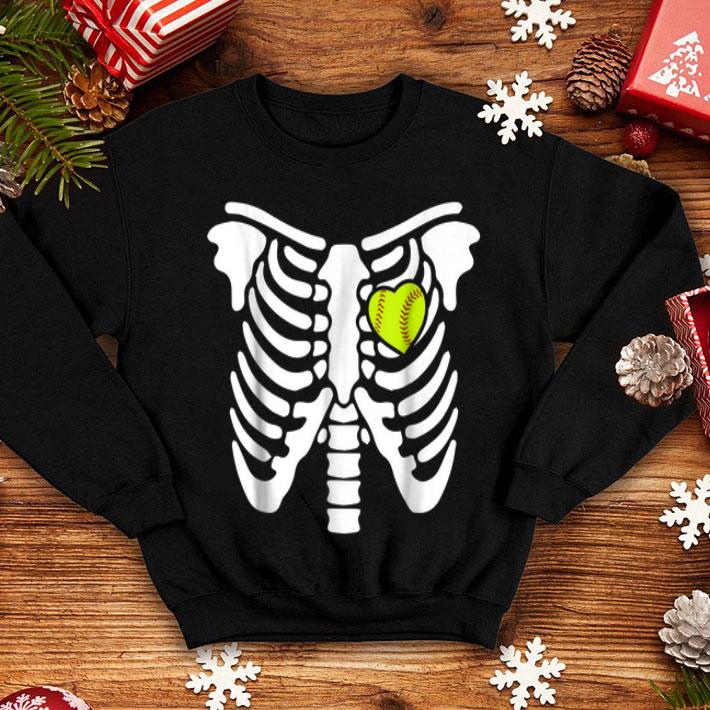 Original Halloween Softball Softball Heart In Ribcage shirt 4 - Original Halloween Softball Softball Heart In Ribcage shirt