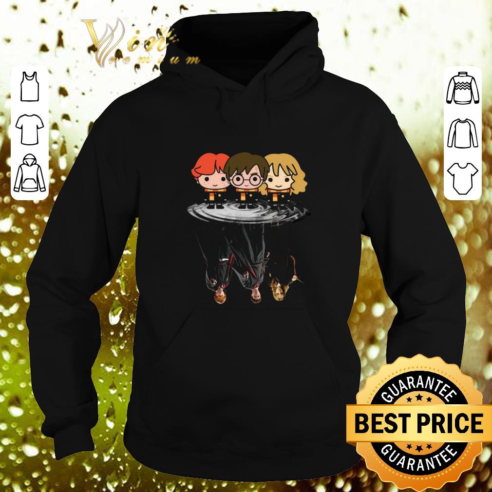 Premium Harry Potter chibi reflection water mirror Ron and Hermione shirt 4 - Premium Harry Potter chibi reflection water mirror Ron and Hermione shirt