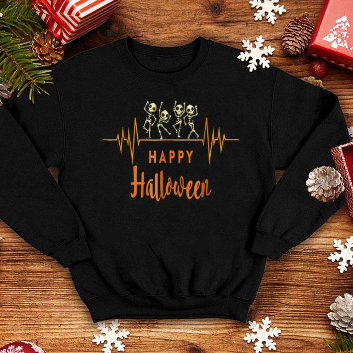 Premium Skeleton Heartbeat Happy Halloween Doctor Or Nurse shirt 4 - Premium Skeleton Heartbeat Happy Halloween Doctor Or Nurse shirt