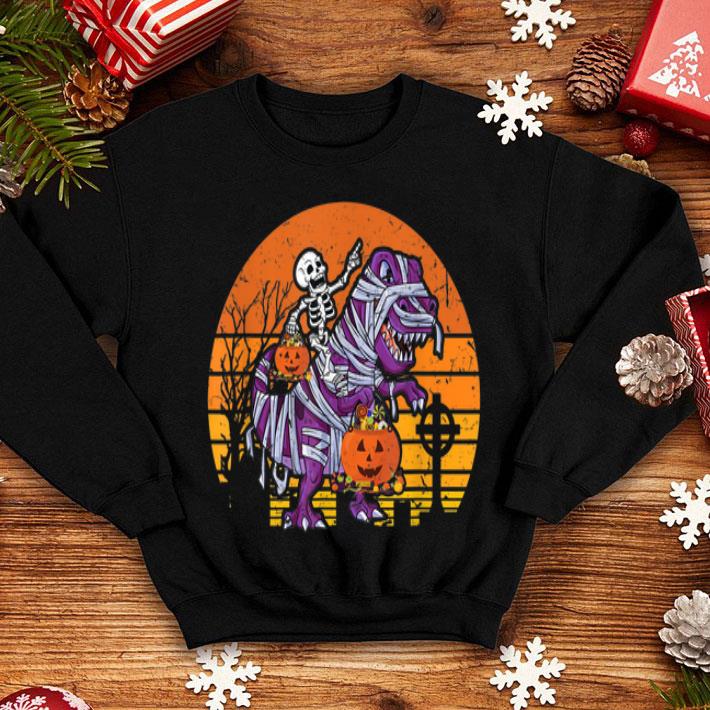 Premium Skeleton Riding Dinosaur Halloween Costume Pumpkin Gift Boy shirt 4 - Premium Skeleton Riding Dinosaur Halloween Costume Pumpkin Gift Boy shirt