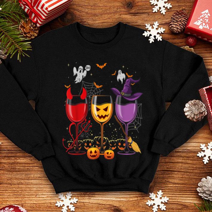 Top Three Glasses Of Wines Funny Halloween Wine Lover shirt 4 - Top Three Glasses Of Wines Funny Halloween Wine Lover shirt