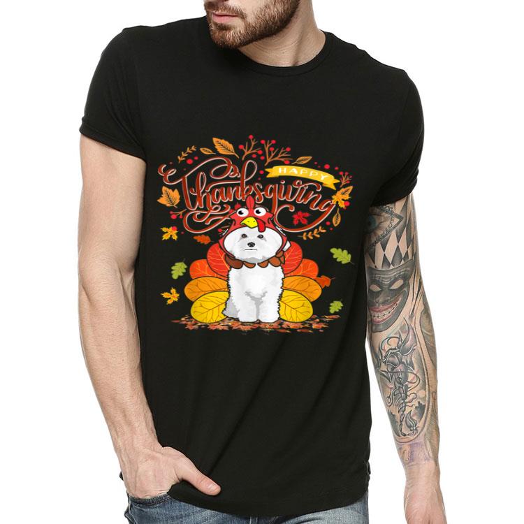 Awesome Bichon Frise Wearing Turkey Hat Fall Autumn Thanksgiving shirt 4 - Awesome Bichon Frise Wearing Turkey Hat Fall Autumn Thanksgiving shirt