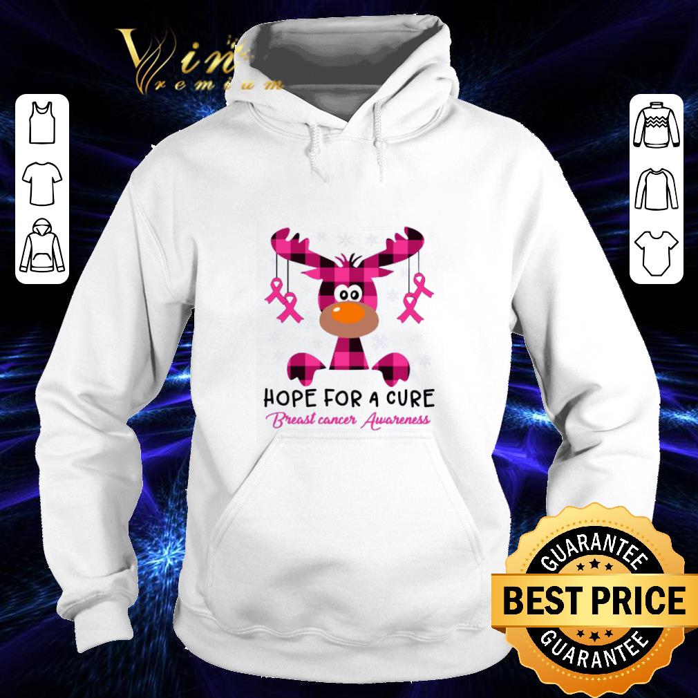 Awesome Reindeer Hope for a cure Breast cancer Awareness shirt 4 - Awesome Reindeer Hope for a cure Breast cancer Awareness shirt