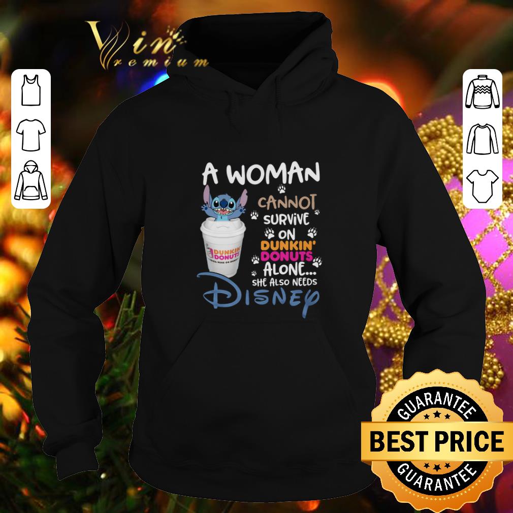 Awesome Stitch a woman cannot survive on Dunkin Donuts alone Disney shirt 4 - Awesome Stitch a woman cannot survive on Dunkin' Donuts alone Disney shirt