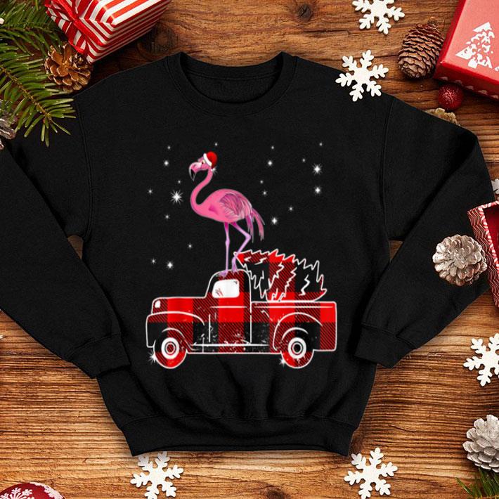 Beautiful Flamingo Riding Red Plaid Truck Flamingo Christmas Pajama shirt 4 - Beautiful Flamingo Riding Red Plaid Truck-Flamingo Christmas Pajama shirt