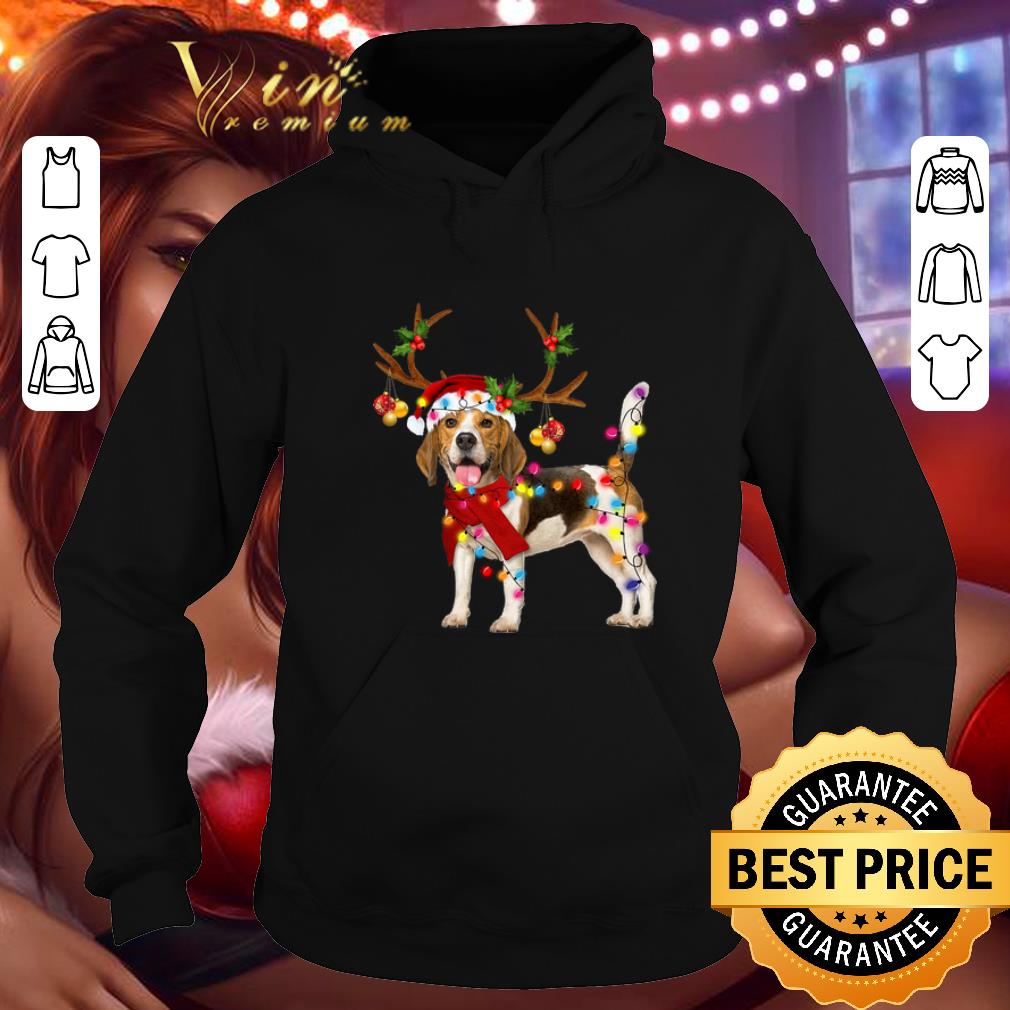 Best Beagle gorgeous reindeer Christmas light shirt 4 - Best Beagle gorgeous reindeer Christmas light shirt