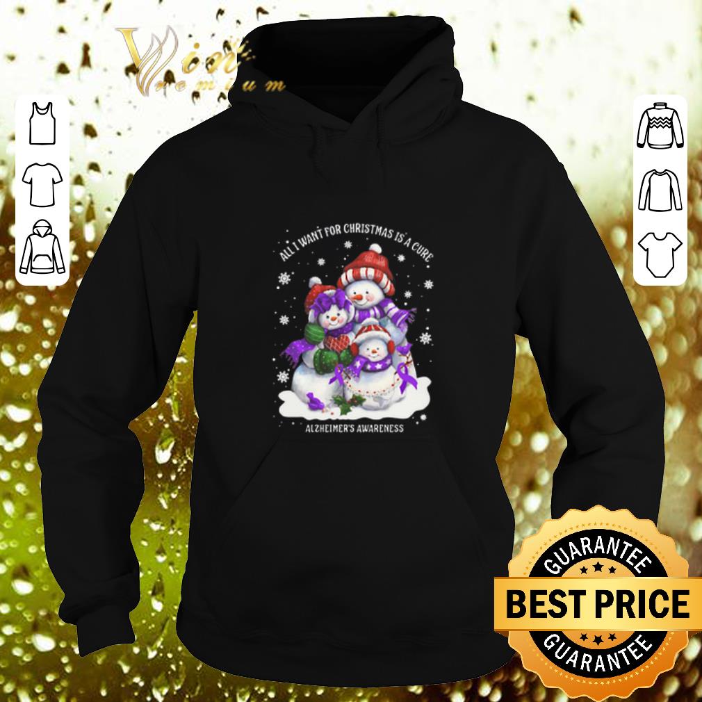 Best Snowman all I want for Christmas is a cure Alzheimer s Awareness shirt 4 - Best Snowman all I want for Christmas is a cure Alzheimer's Awareness shirt