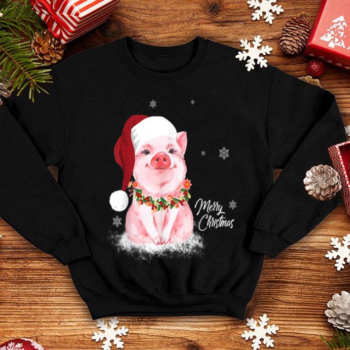 Hot Cute Pig Santa Hat Merry Christmas Pig Lover Gifts shirt 4 - Hot Cute Pig Santa Hat Merry Christmas Pig Lover Gifts shirt
