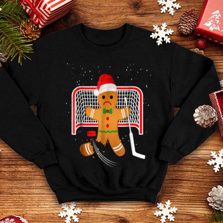 Hot Hockey Goalie Funny Christmas Gingerbread Man Goalie shirt 4 1 - Hot Hockey Goalie Funny Christmas Gingerbread Man Goalie shirt