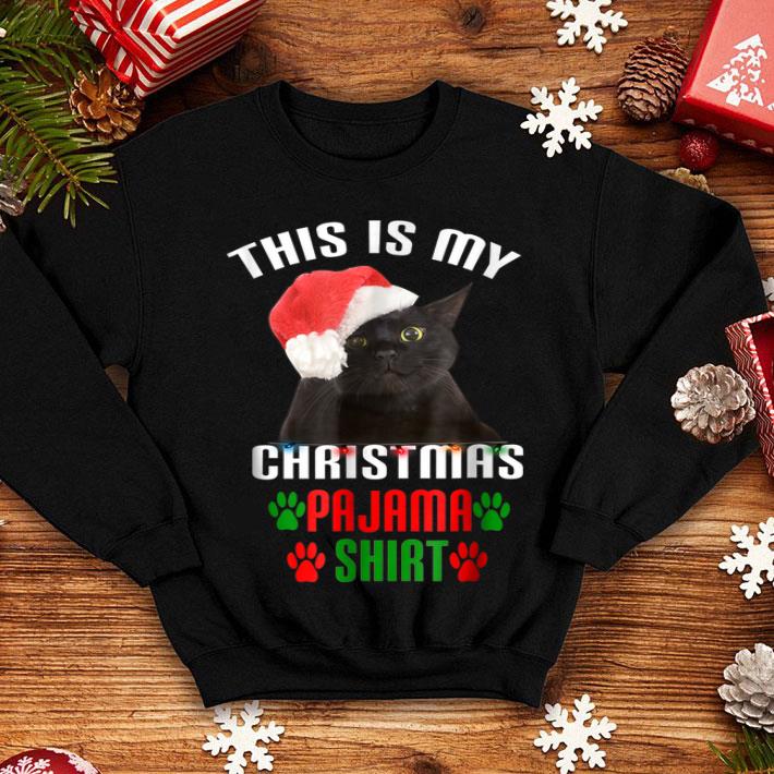 Nice This is My Christmas Black Santa Cat Pajama Woman Gift shirt 4 - Nice This is My Christmas Black Santa Cat Pajama Woman Gift shirt