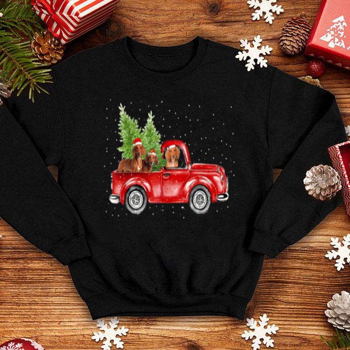 Official Dachshund Funny dogs into the red car Christmas cute shirt 4 - Official Dachshund Funny dogs into the red car Christmas, cute shirt