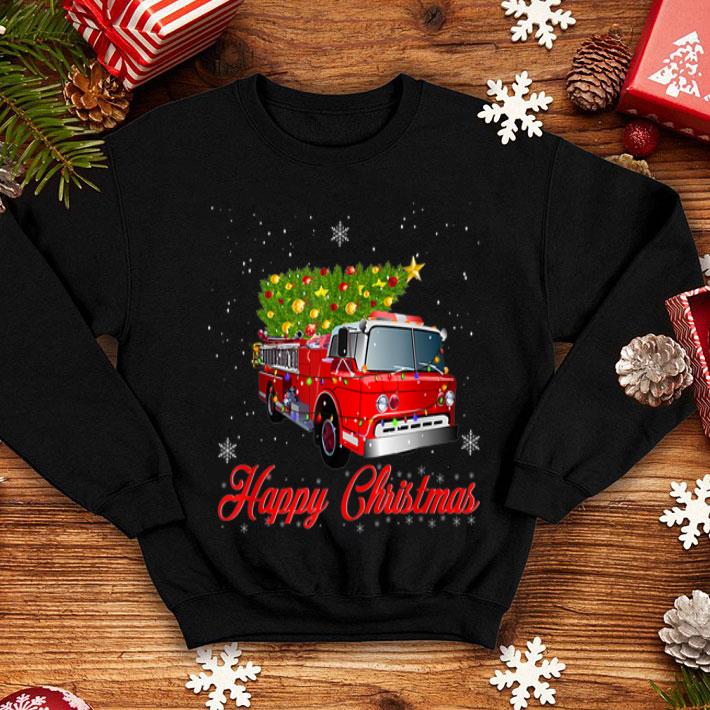 Official Funny Firefighter Christmas Tee Tree On Truck Fire Xmas sweater 4 - Official Funny Firefighter Christmas Tee Tree On Truck Fire Xmas sweater