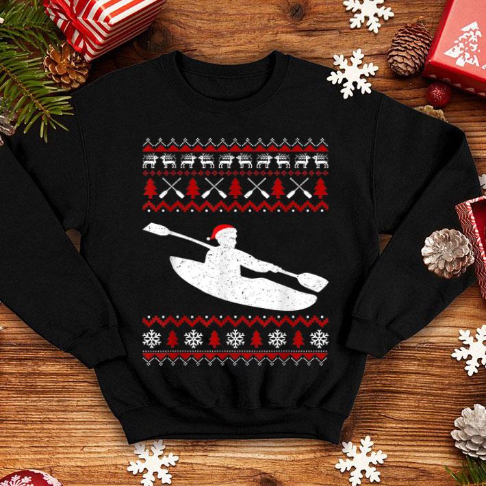 Pretty Christmas Kayaking Santa Hat Ugly Boys Girls Xmas Pajamas shirt 4 - Pretty Christmas Kayaking Santa Hat Ugly Boys Girls Xmas Pajamas shirt