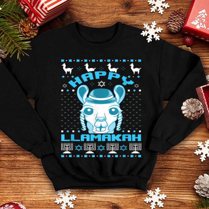 Pretty Happy Llamakah Jewish Llama Hanukkah Ugly Christmas Sweater shirt 4 - Pretty Happy Llamakah Jewish Llama Hanukkah Ugly Christmas Sweater shirt