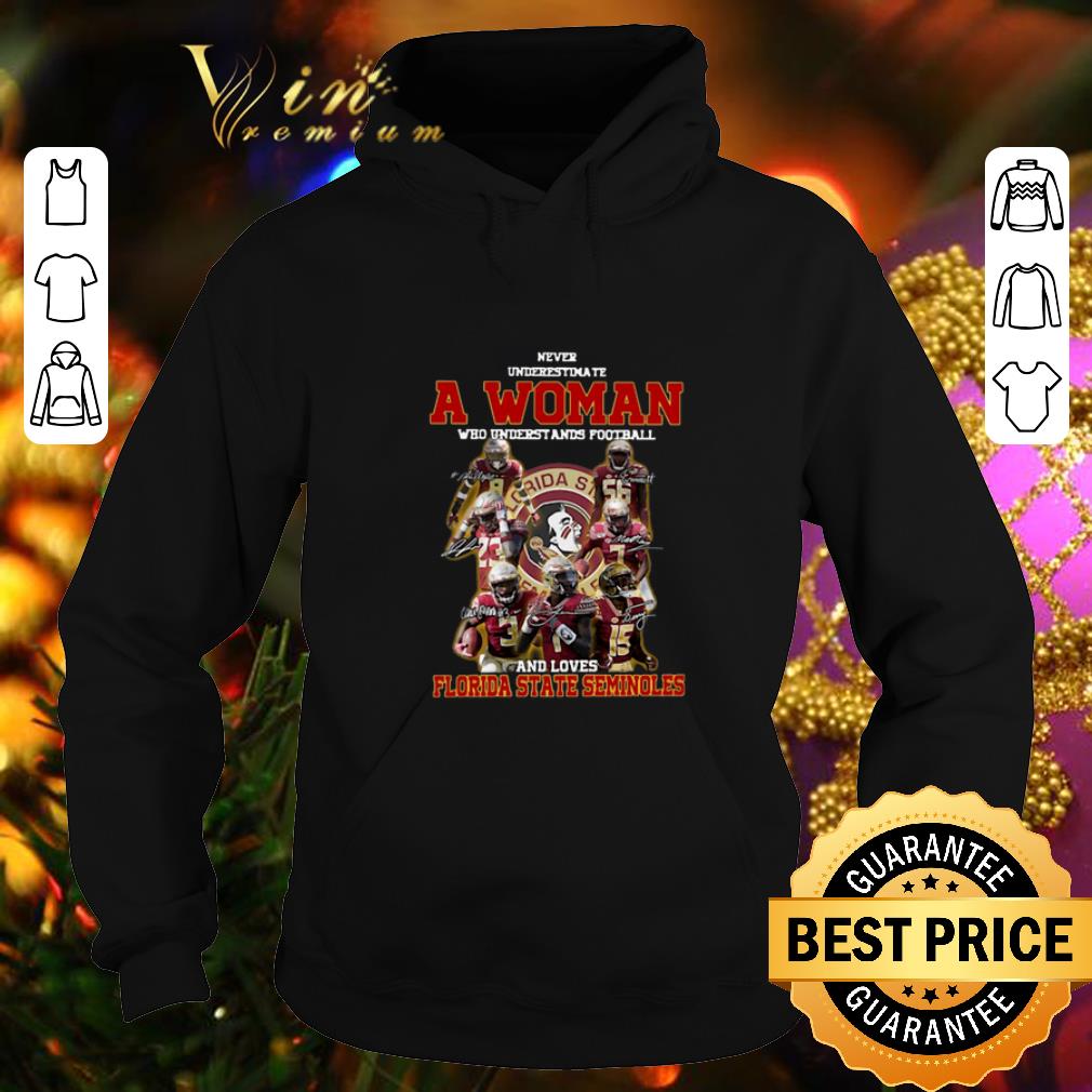 Pretty Never underestimate a woman football Florida State Seminoles shirt 4 - Pretty Never underestimate a woman football Florida State Seminoles shirt
