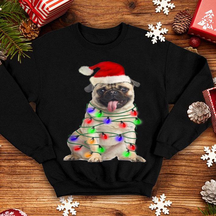 Top Pug Santa Christmas Light shirt 4 - Top Pug Santa Christmas Light shirt